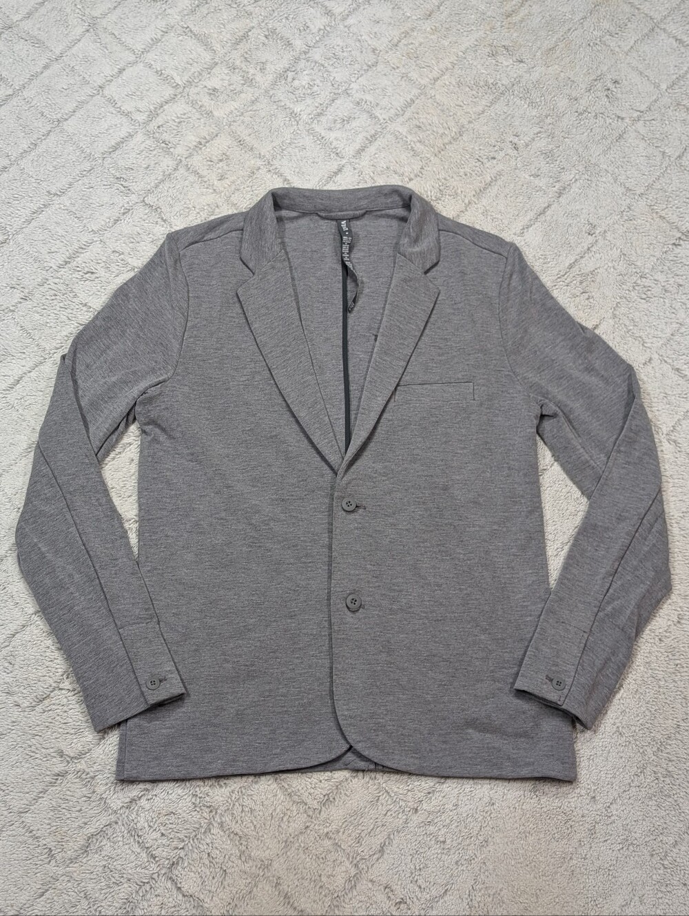 Vuori Jacket Mens M Gray Vail Blazer Unstructured Soft Performance Knit Casual